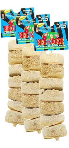 Pet Bird Kabob Juguete Triturable Para Pajaros Paquete De 3