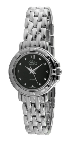 Reloj Mujer Swiss Edition Se3819l Cuarzo 25mm Pulso Plateado