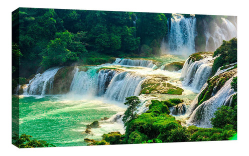 Cuadro Decorativo Canvas Moderno Lienzo Paisajes Cascadas Color Lienzo Paisajes Cascadas 9 Armazón Natural