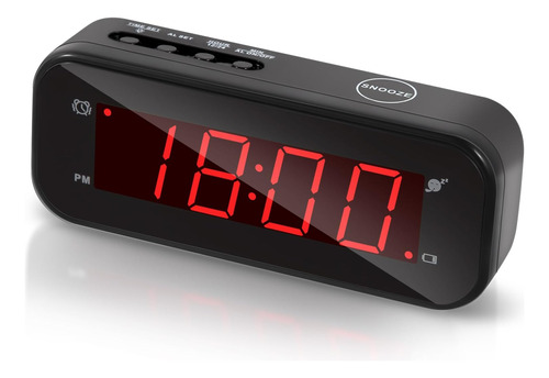 Reloj Despertador Digital, Ajuste Fácil Y Solo Funcion...