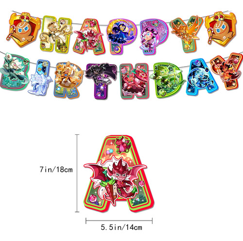 Globos De Cumpleaños Decoración Cookie Run Fiesta Temática