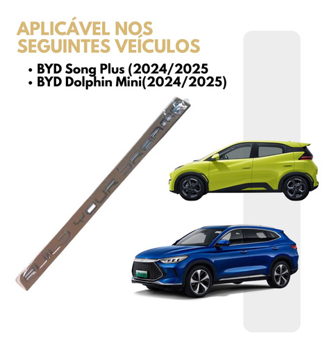 Emblema Build Your Dreams Tampa Traseira Song Plus Byd