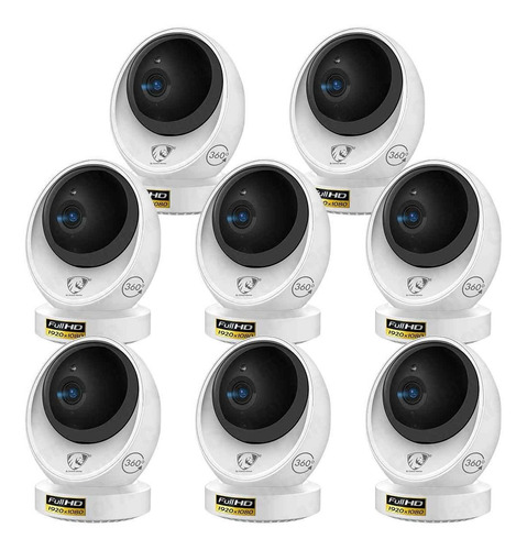 Imagen 1 de 10 de 8 Camaras Wifi Ip 1080p Preset 360 Nube Video Seguridad