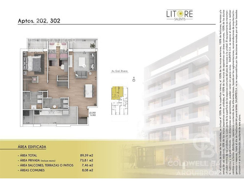 Imagen 3 de 12 de Venta Apartamento Dos Dormitorios En Malvín - 202