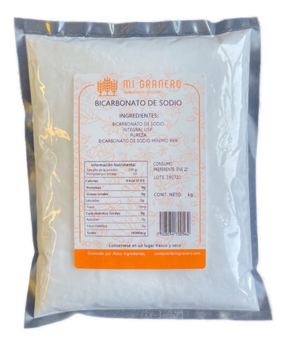 Bicarbonato De Sodio 5 Kilogramos A Granel