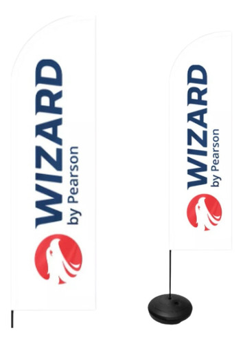 Wind Banner Dupla Face Fly Flag 3 M Kit Completo Wizard