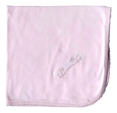 Imagen 1 de 1 de Mantita Recibidora Interlock Desagujado C/bordada 100 % ALG