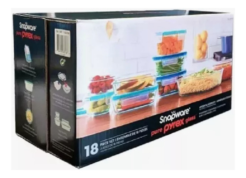 Recipientes De Vidrio Snapware, 18 Piezas Con Tapa