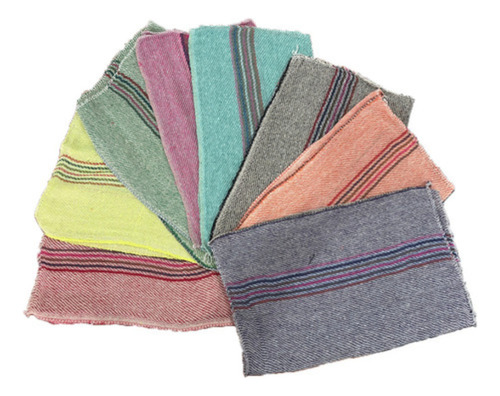 Jerga O Trapo Para Cocina Multiusos Paquete De 6 Piezas Azul Claro Rayas
