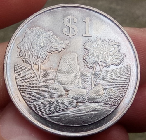 Zimbawe 1 Dólar 1980 Unc Tornasolada 