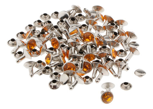 50pcs Botón A Remaches De Tuerca De Manualidades Amarillo