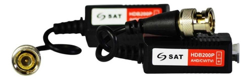 Video Balun Pasivo 2 Mp Hasta 200mts Cvi Ahd Tvi Análogo Sat Color Negro