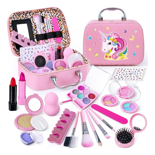 Juego De Maquillaje Lavable Para Niñas Princesas