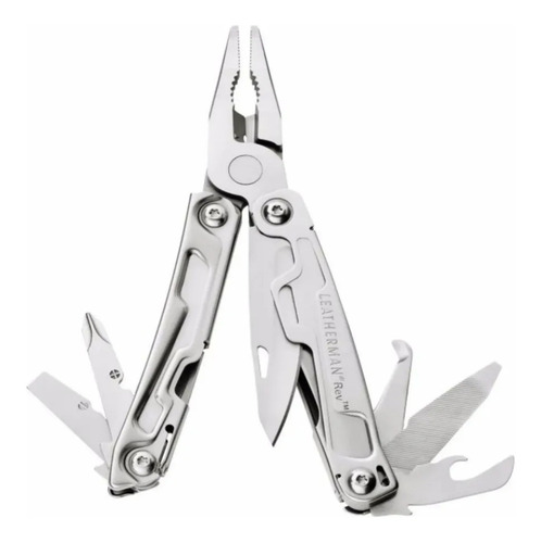 Imagen 5 de 10 de Pinza Multiuso Leatherman Rev 14 Usos Cortaplumas Acero Inox