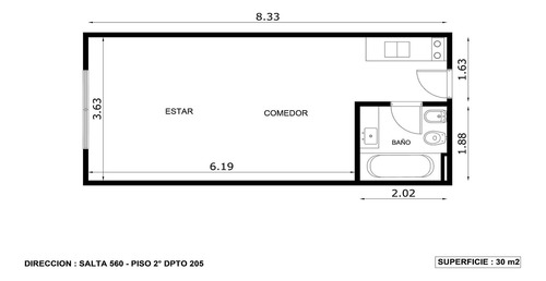 Departamento Monoambiente Impecable Amoblado Amenities En Apart Hotel En Monserrat
