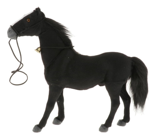 Juguetes De Peluche De Caballo Manualidades Figuritas Negro