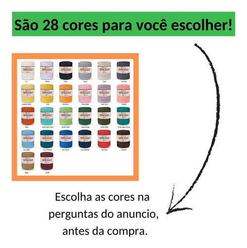 Kit 5 Barbantes Spesso Nº24 Euroroma Crochê Macrame Tapete