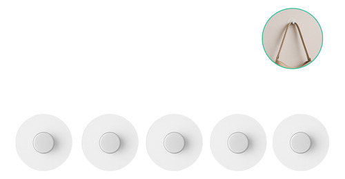 5 Gancho Adesivo Parede Cabide Multiuso Transparente Pendura