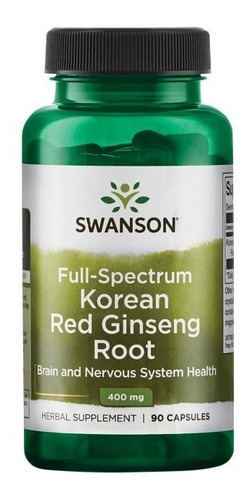 Ginseng Rojo Coreano 400mg 90caps Anti Stress Maxx Potencia