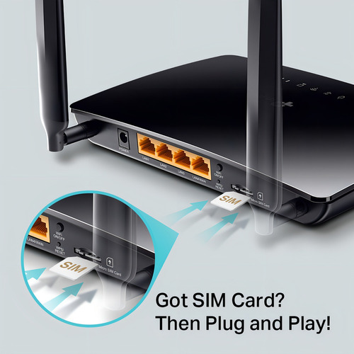 Router Tp-link - Modelo Tl-mr6400 - 300 Mbps Wi-fi 4g Lte (Usado)