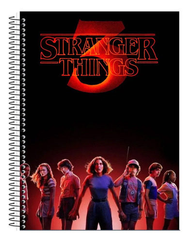 Caderno Stranger Things 10 Matérias 160 Folhas Capa Dura