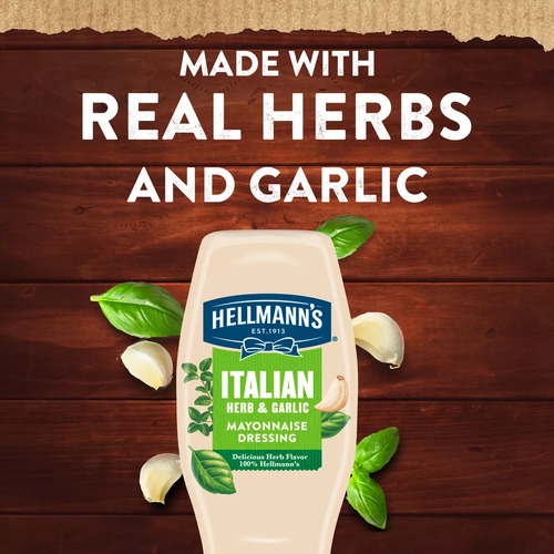 Hellmann's Italian Herb &garlic Mayonesa 340 Ml (importada)