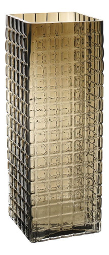 Kalil Vaso Decorativo 30x11x11cm Vidro Âmbar