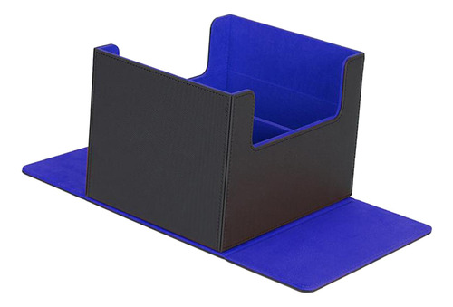 Couro Pu Trading Card Deck Box Organizer Holder Storage Azul