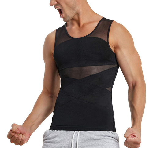 Camisa Chaleco Moldeador Cuerpo Adelgazante Para Hombres