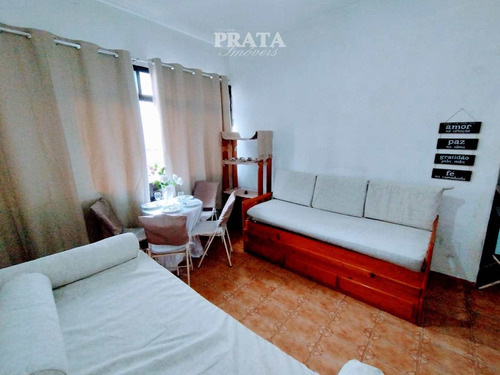 Imagem 2 de 13 de Centro São Vicente Elevador Kitnet Prox Praia Sem Garagem - V400663