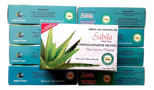 Jabon Natural Sábila Rehidrata Limpia La Piel Ecológico 30 P