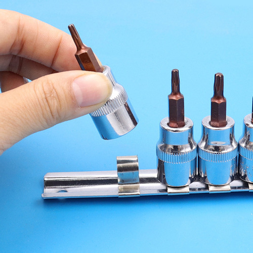 (b) Kit De Soquete Torx T10-t60 3/8 1/4 Star Chro