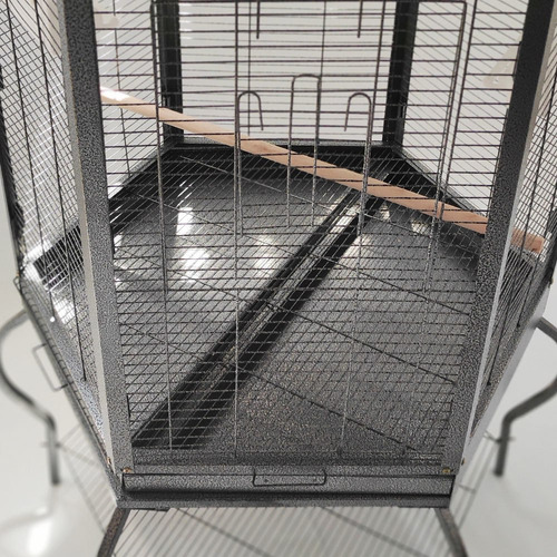 Imagen 2 de 8 de Jaula Para Aves Grande Pet Pioneer Hexagonal 183 Cm