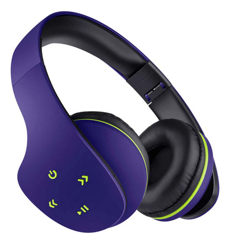 Audifonos De Diadema Bt Link Bits Azul Con Verde