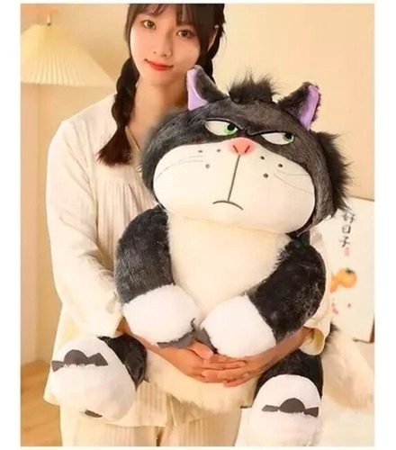 Peluche De Lucifer 45cm Gato De La Cenicienta Kawaii Divino Color Violeta