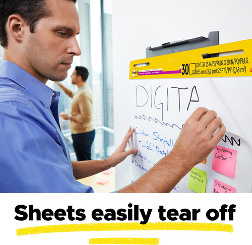 Bloc De Caballete Post-it Super Sticky, 25 X 30 Pulgadas, Bl