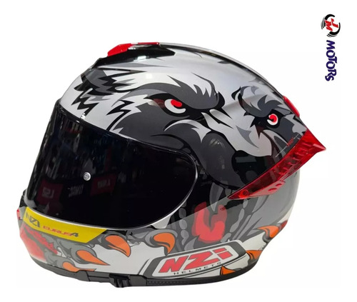 Jm Nuñez Casco Integral Nzi Eurus 2 Komet Rojo Doble Visor Gris/amarillo Furious M (57-58 Cm)