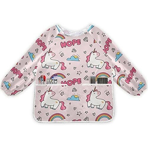 Mnsruu Kids Art Smocks Impermeable Manga Larga Artista Pintu