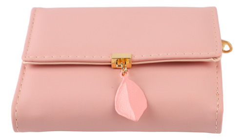 Cartera Corta De Múltiples Ranuras Pu Portátil Para Mujer