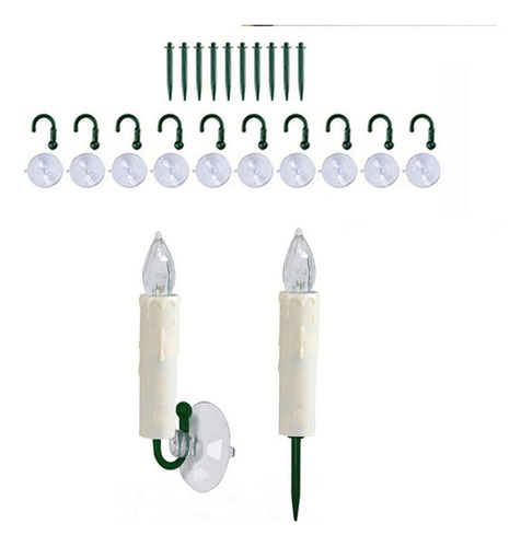 10 Piezas De Luces De Vela Con Clip Para Árbol Con Control