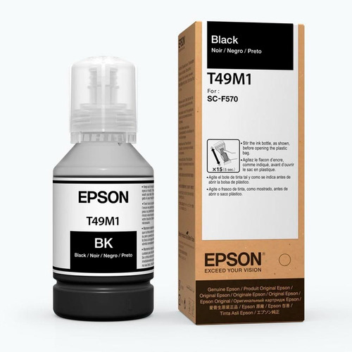 Botella De Tinta Epson T49m Negra Original Sublimación