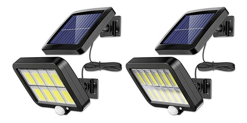 Lampara Foco Led Luz Panel Solar Pack X 2 Und