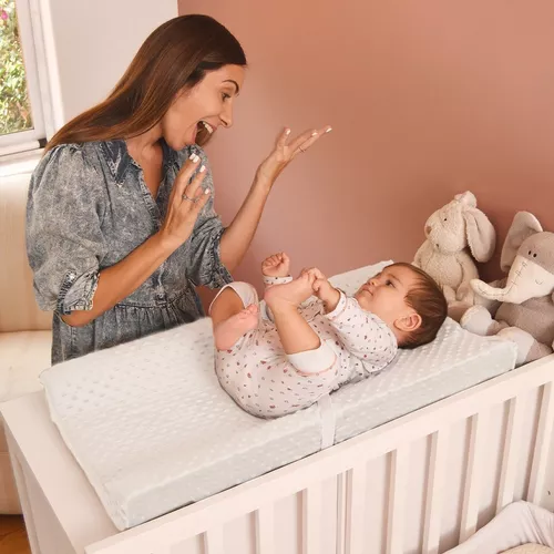 Cambiador para bebé (colchón + forro impermeable + funda lavable) Babies  and Kiddies Blanco