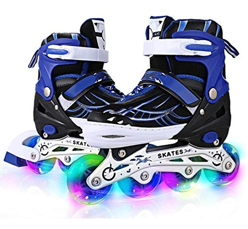 Patines Ajustables Con Todas Las Ruedas Iluminadas