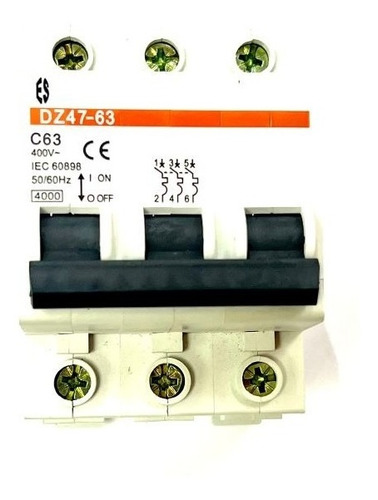 Breaker Termomagnético 3 Polos 32 Amp  Es