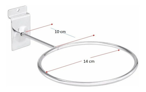 Pack 6  Gancho Porta Balón ,exhibición Panel Ranurado.envio