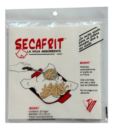 Imagen 1 de 4 de Hoja Absorbente Aceite Cocina Domestic X30 Unidades Secafrit
