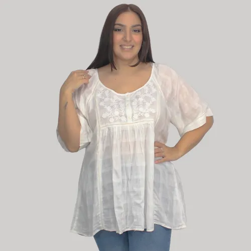 Blusas de algodon bordadas hotsell