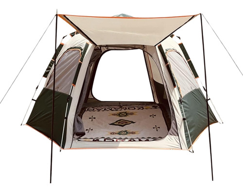 Carpa Automática Hexagonal Para 6 Personas 240x280x160