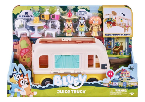 Set De Figuras Con Vehiculo Transformer Bluey Y Bingo